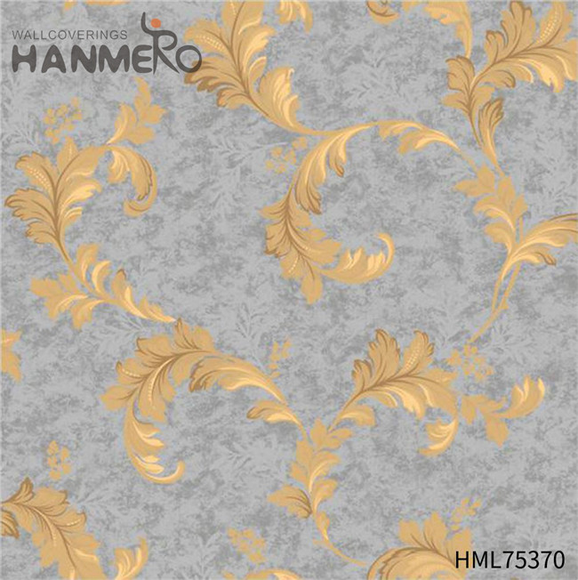 HANMERO PVC Gold Foil Unique Flowers Deep Embossed European Children Room wallpaper store 0.53*10M