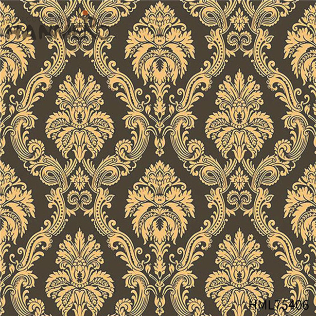 HANMERO Unique PVC Gold Foil Flowers European Children Room 0.53*10M flock wallpaper Deep Embossed