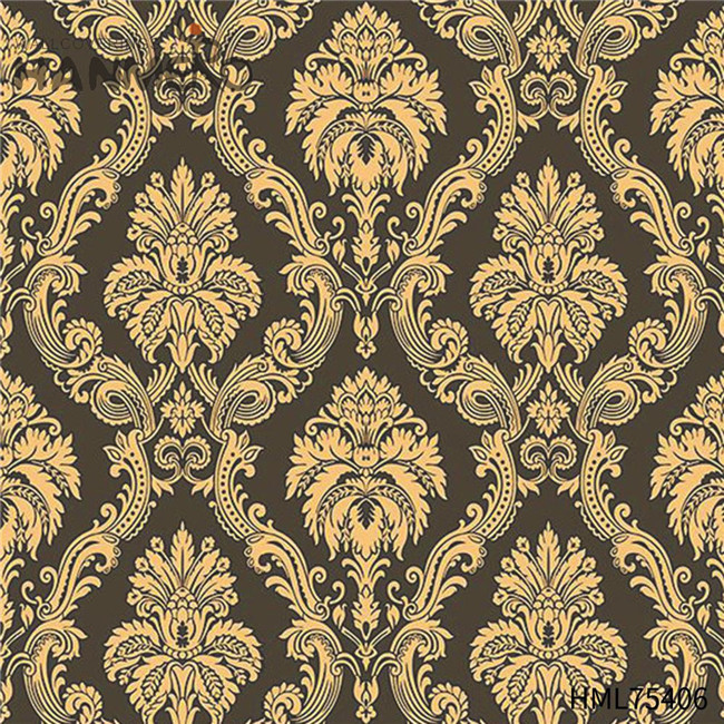 HANMERO Unique PVC Gold Foil Flowers European Children Room 0.53*10M flock wallpaper Deep Embossed