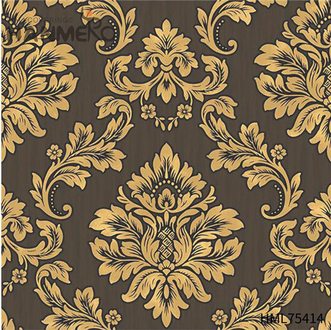HANMERO wallpapers for the walls of house Unique Flowers Deep Embossed European Children Room 0.53*10M PVC Gold Foil