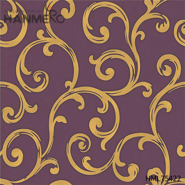 HANMERO interior home wallpaper Unique Flowers Deep Embossed European Children Room 0.53*10M PVC Gold Foil