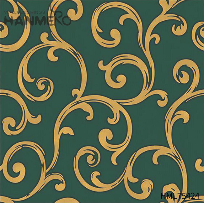 HANMERO wallpaper in room Unique Flowers Deep Embossed European Children Room 0.53*10M PVC Gold Foil