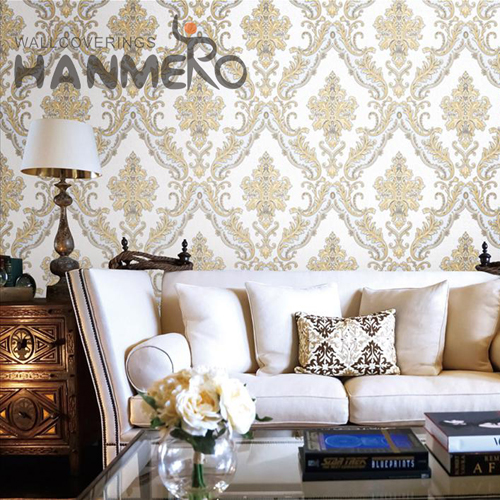 HANMERO PVC Stocklot wallpaper wallcoverings Deep Embossed European Restaurants 1.06*15.6M Flowers