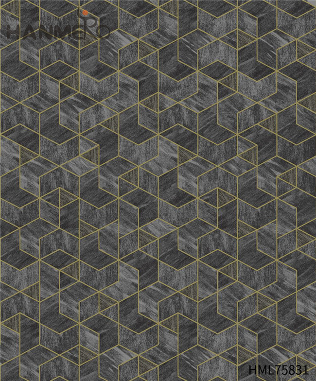 HANMERO PVC Imaginative Bronzing Landscape Pastoral Exhibition 0.53*10M designer bedroom wallpaper