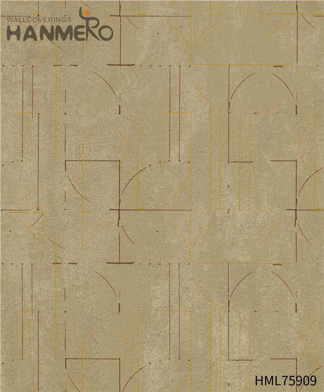 HANMERO Non-woven SGS.CE Certificate 0.53*10M Flocking Pastoral Theatres Flowers wallpaper home design