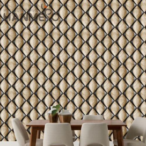 HANMERO discount wallpaper Cheap Geometric Bronzing Modern Saloon 0.53M PVC