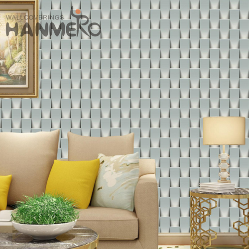 HANMERO 0.53M Cheap Geometric Bronzing Modern Saloon PVC designer home wallpaper
