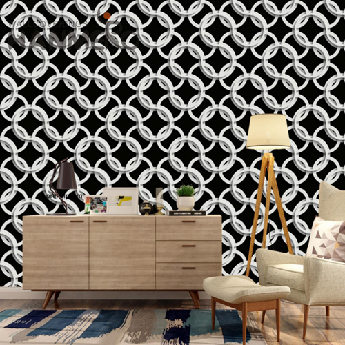 HANMERO PVC 0.53M Geometric Bronzing Modern Saloon Cheap wallpaper wall covering