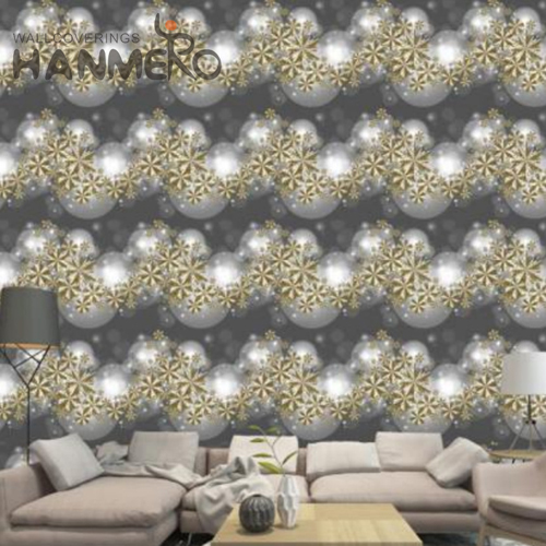 HANMERO PVC Cheap Geometric Bronzing Modern 0.53M Saloon decorative paper wall