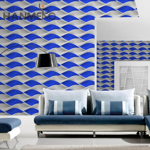 HANMERO PVC Saloon Geometric Bronzing Modern Cheap 0.53M wall papers for walls