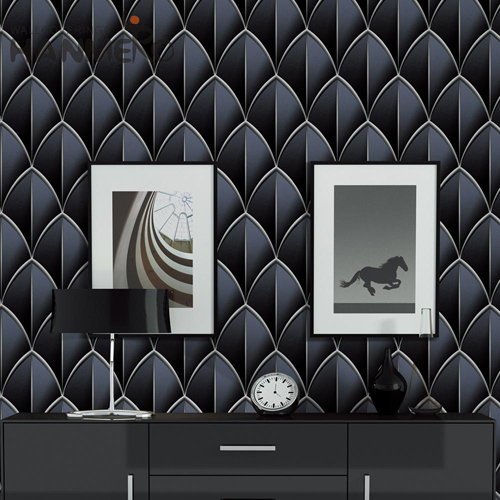 HANMERO PVC Luxury Geometric Deep Embossed 0.53*10M Exhibition Pastoral wallpaper border samples