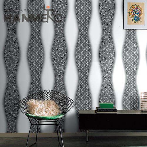 HANMERO PVC Luxury Exhibition Deep Embossed Pastoral Geometric 0.53*10M wallpaper in room