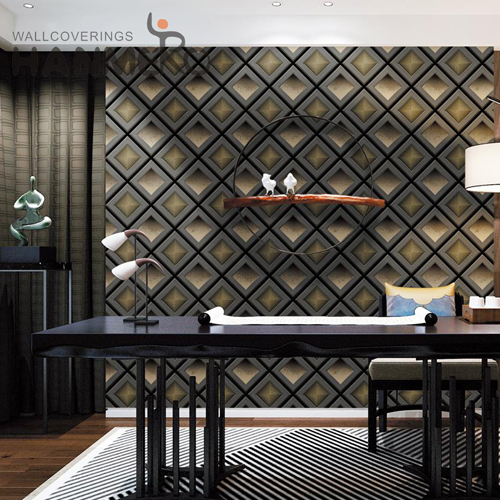 HANMERO Pastoral Luxury Geometric Deep Embossed PVC Exhibition 0.53*10M wallcovering stores