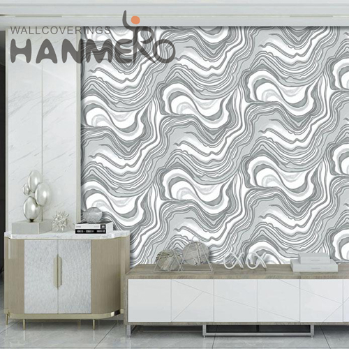 HANMERO PVC Pastoral Geometric Deep Embossed Luxury Exhibition 0.53*10M wallpaper of design