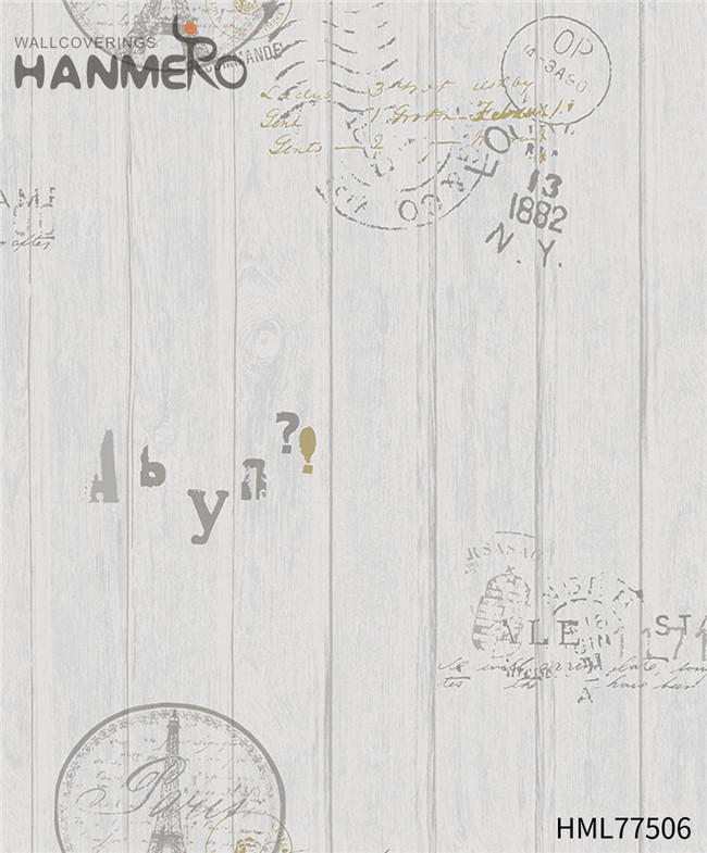 HANMERO 0.53*10M Durable Wood Technology European Exhibition PVC wallpaper for bedrooms