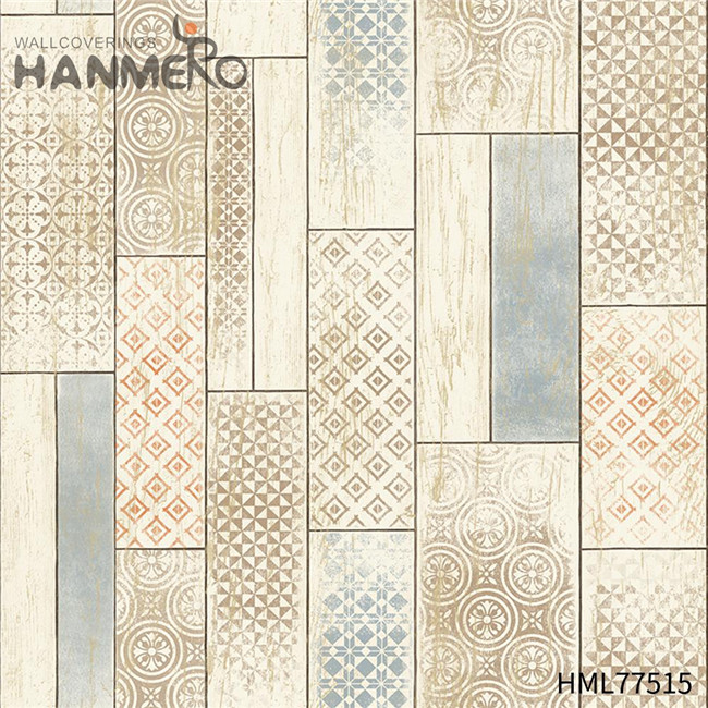 HANMERO PVC Durable Wood Exhibition European Technology 0.53*10M interior wallpaper