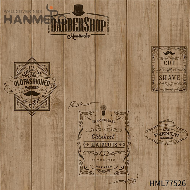 HANMERO Durable PVC Wood Technology European Exhibition 0.53*10M wallpaper on wall of house