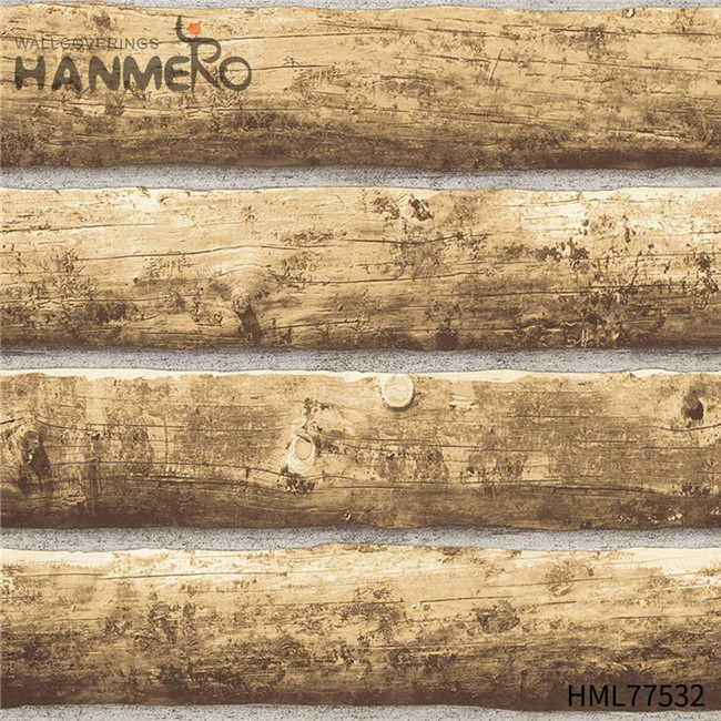HANMERO Durable PVC Wood Technology European 0.53*10M modern home wallpaper Exhibition