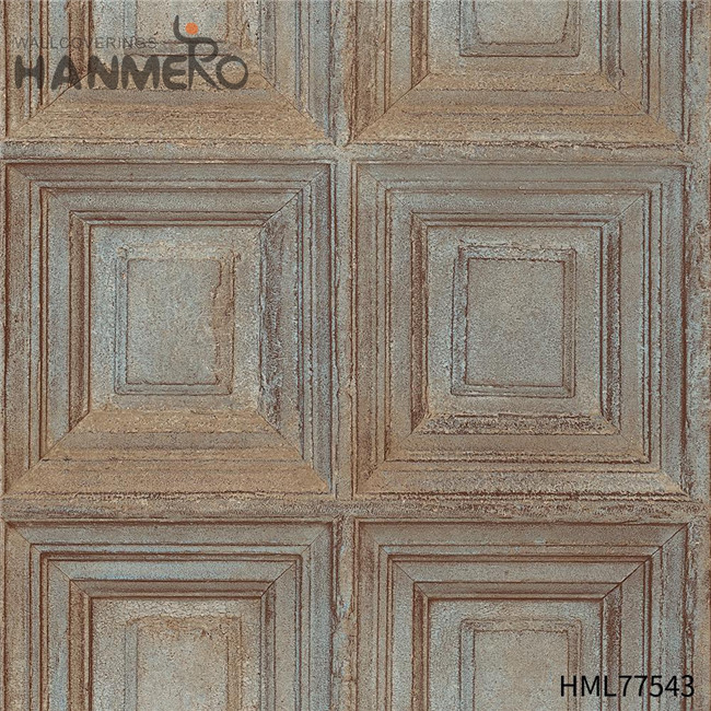 HANMERO Durable PVC Technology European Exhibition 0.53*10M outdoor wallpaper for home Wood