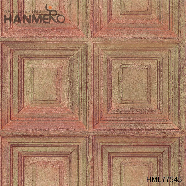 HANMERO Durable Wood PVC Technology European Exhibition 0.53*10M wallpaper house and home