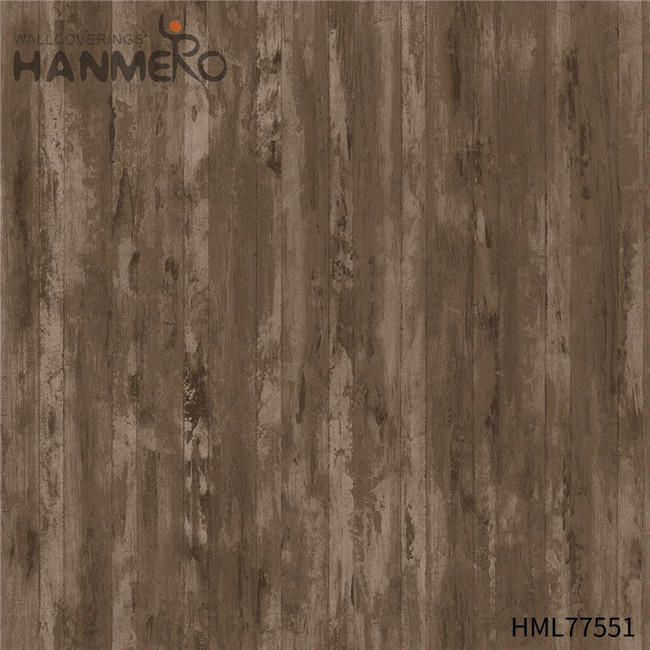 HANMERO wallpaper design for house Durable Wood Technology European Exhibition 0.53*10M PVC