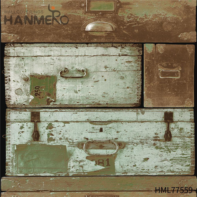 HANMERO wall covering stores Durable Wood Technology European Exhibition 0.53*10M PVC