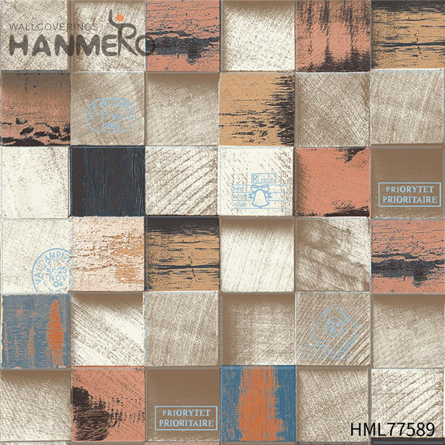 HANMERO simple wallpaper designs for walls Durable Wood Technology European Exhibition 0.53*10M