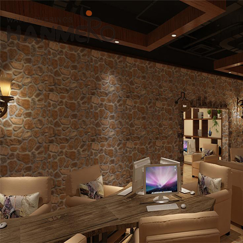 HANMERO PVC Nature Sense Photo studio Deep Embossed Modern Brick 0.53*9.2M bedroom wallpaper websites