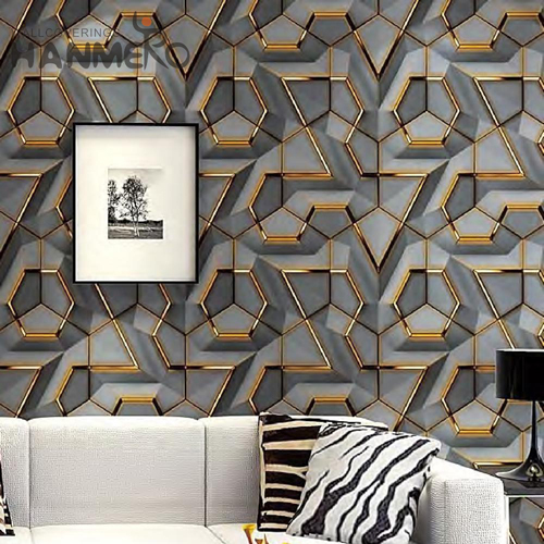 HANMERO PVC wallpaper companies Geometric Deep Embossed European Study Room 0.53M Manufacturer