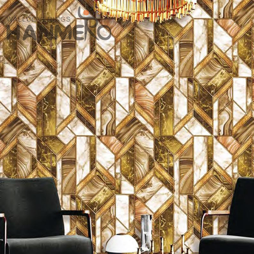 HANMERO PVC Manufacturer Geometric wallpaper retailers European Study Room 0.53M Deep Embossed