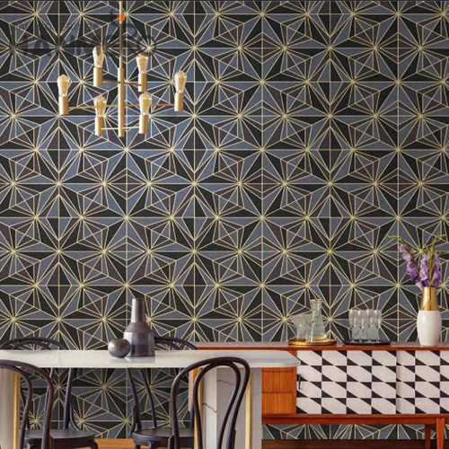 HANMERO PVC Manufacturer 0.53M Deep Embossed European Study Room Geometric contemporary wallpaper for home