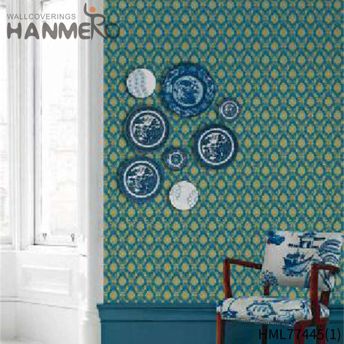 HANMERO PVC Seller 0.53*9.5M Embossing Pastoral TV Background Flowers amazing wallpapers for walls