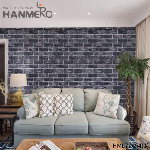 HANMERO PVC Seller Flowers Embossing Pastoral 0.53*9.5M TV Background house wallpaper for sale
