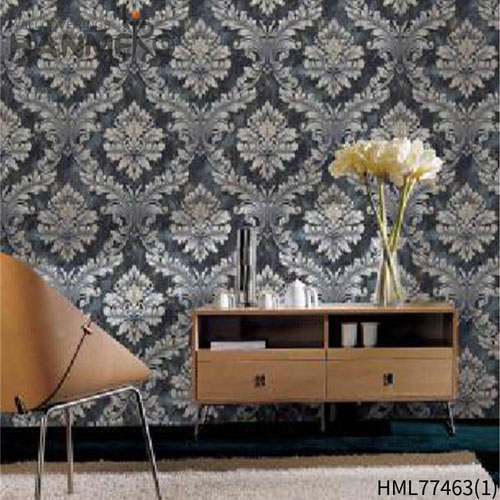 HANMERO PVC Seller TV Background Embossing Pastoral Flowers 0.53*9.5M wallpaper design for house