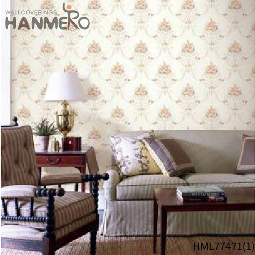 HANMERO PVC Seller Flowers TV Background Pastoral Embossing 0.53*9.5M wallpaper in room walls