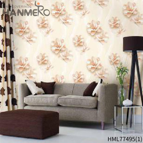 HANMERO PVC Embossing Flowers Seller Pastoral TV Background 0.53*9.5M damask wallpaper for sale