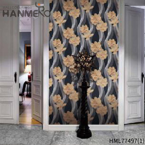 HANMERO PVC Seller Embossing Flowers Pastoral TV Background 0.53*9.5M wallpaper interior walls