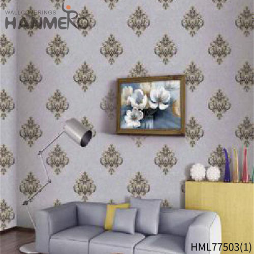 HANMERO Seller PVC Flowers Embossing Pastoral TV Background 0.53*9.5M wallpaper supply store