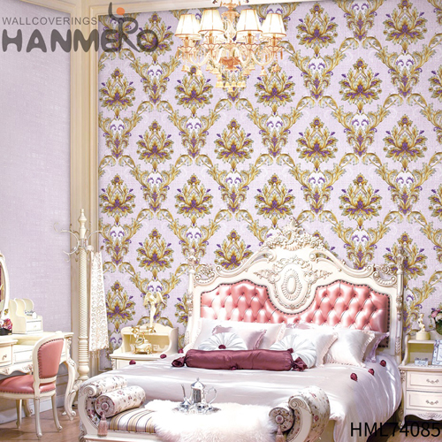 HANMERO PVC wallpaper designs for walls Flowers Technology Pastoral Cinemas 1.06*15.6M Stocklot
