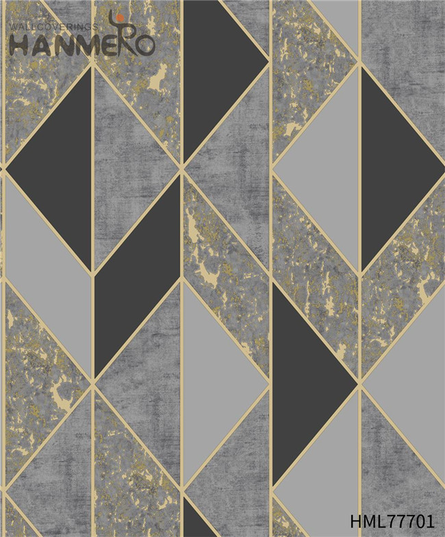 HANMERO wallpaper pattern Geometric Flocking Modern Home 0.53*10M