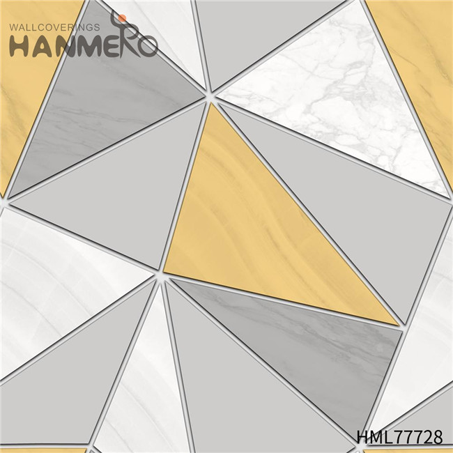 HANMERO 0.53*10M wallpapers room walls Geometric Flocking Modern Home 