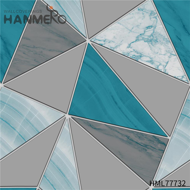 HANMERO Geometric Flocking 0.53*10M damask wallpaper for sale Modern Home