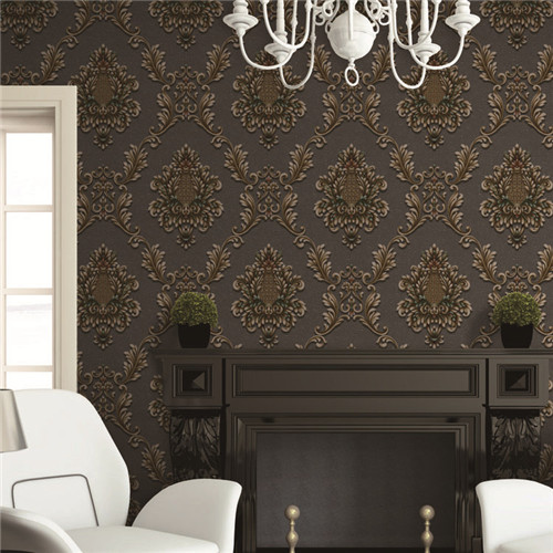 HANMERO PVC wallpaper cheap Flowers Deep Embossed European Sofa background 1.06*15.6M New Style