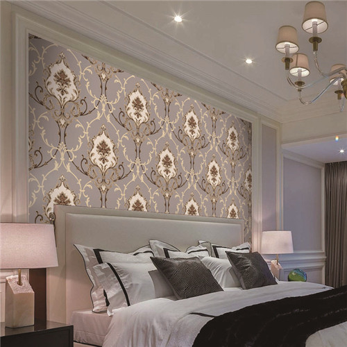 HANMERO PVC New Style 1.06*15.6M Deep Embossed European Sofa background Flowers wallpaper in bedroom designs