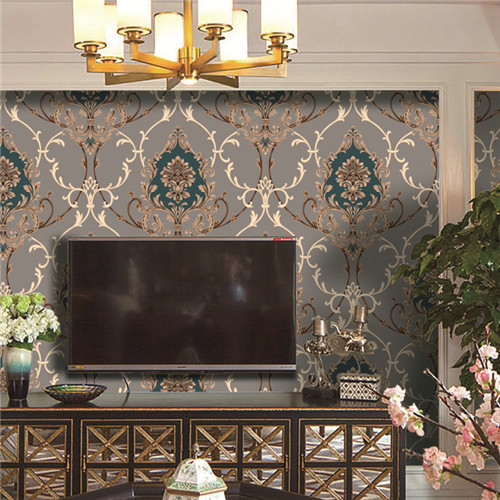 HANMERO PVC New Style Flowers Deep Embossed 1.06*15.6M Sofa background European wallpaper and decor