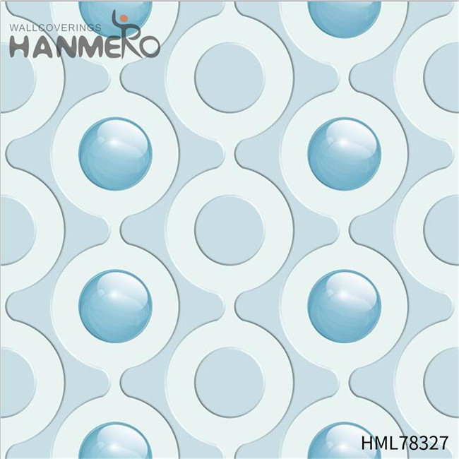 HANMERO Pastoral TV Background 0.53*10M wall decoration with paper Top Grade PVC Geometric Technology
