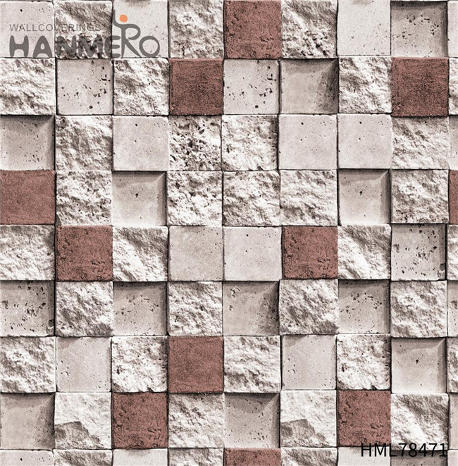 HANMERO modern black wallpaper 3D Brick Technology Modern Hallways 0.53*10M PVC