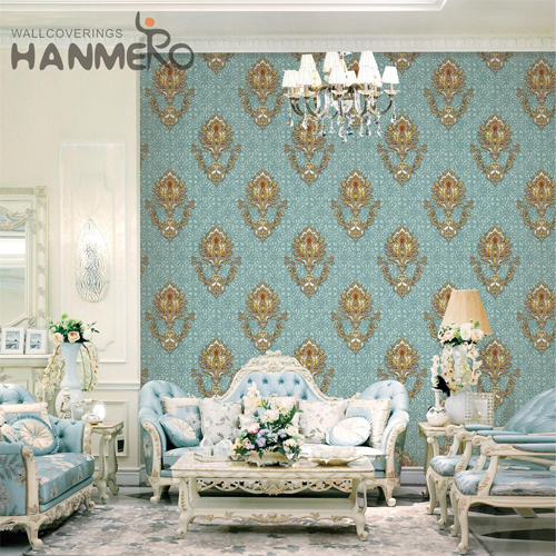 HANMERO PVC wallpaper for sale Damask Embossing European Hallways 1.06*15.6M Decoration