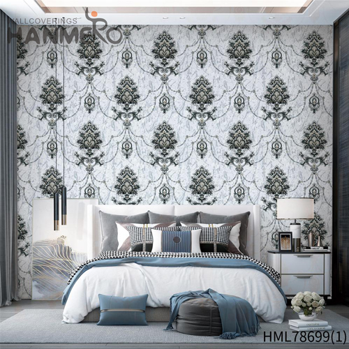 HANMERO PVC Factory Sell Directly Damask Embossing European Lounge rooms 1.06*15.6M wallpaper design