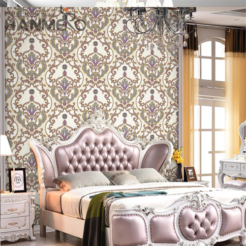 HANMERO wallpaper interior Factory Sell Directly Damask Embossing European Lounge rooms 1.06*15.6M PVC